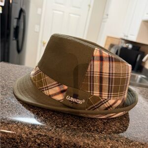 Guinness Olive and Orange Plaid Hat